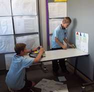 Students filming their claymation movies